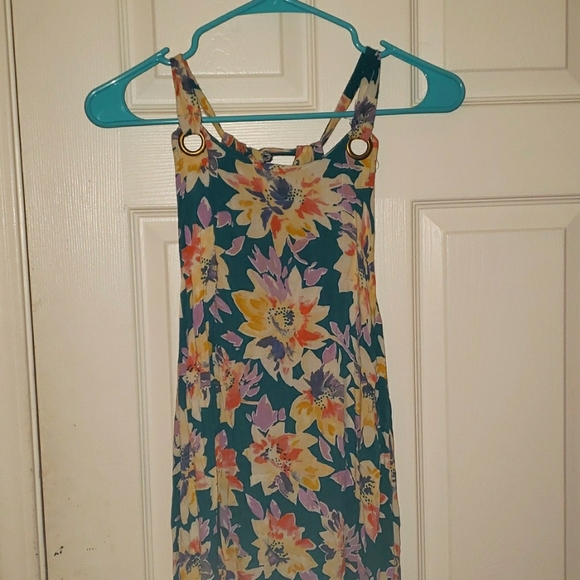 Ava + Viv High Low Blue Floral Sundress - Picture 1 of 4